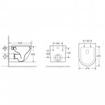 WW MERZBACH 043 XL GL-WT Унитаз подвесной