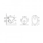 Унитаз с инсталляцией WeltWasser и кнопкой смыва (MARBERG 410 + JECKENBACH 004 GL-WT + MAR 410 SE-CR)