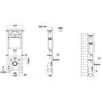 Унитаз с инсталляцией WeltWasser и кнопкой смыва (MARBERG 410 + HEIMBACH 043 MT-BL + MAR 410 RD GL-WT)