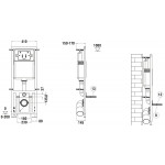 Унитаз с инсталляцией WeltWasser и кнопкой смыва (MARBERG 410 + GELBACH 043 MT-BL + MAR 410 SE CR)