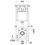 Унитаз с инсталляцией WeltWasser и кнопкой смыва (MARBERG 410 + BAARBACH 004 GL-WT + MAR 410 SE-CR)