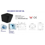 Унитаз с инсталляцией WeltWasser и кнопкой смыва (MARBERG 410 + GELBACH 043 MT-BL + MAR 410 SE CR)