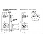 Унитаз с инсталляцией WeltWasser и кнопкой смыва (AMBERG 350 + MERZBACH 041 XL GL-WT + AMBERG RD-MT CR)