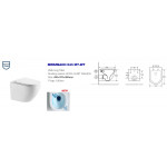 Унитаз с инсталляцией WeltWasser и кнопкой смыва (AMBERG 350 + MERZBACH 043 MT-WT + AMBERG RD-MT CR)