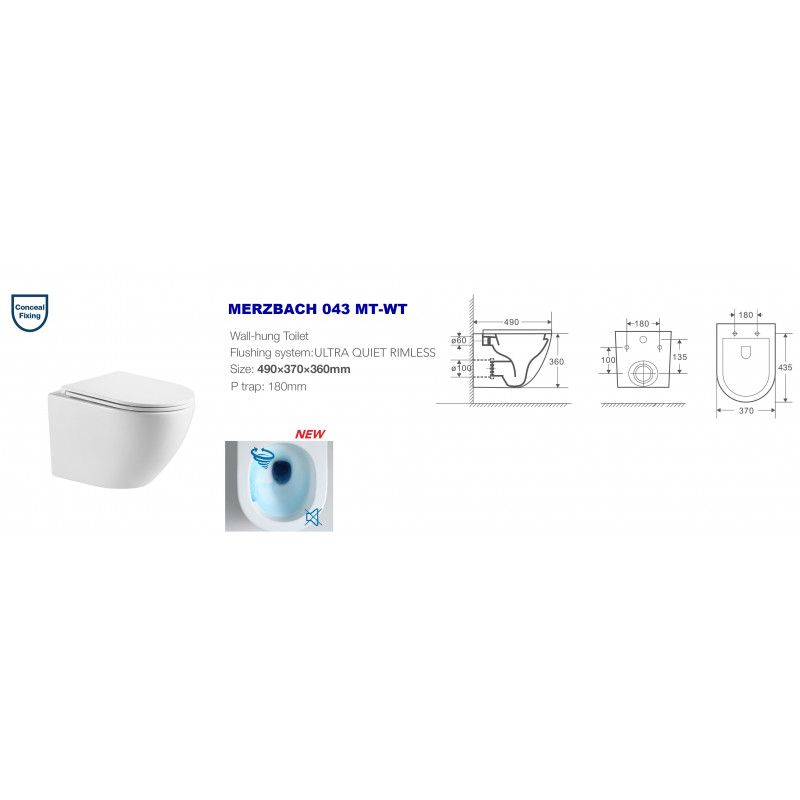 WW MERZBACH 043 MT-WT Унитаз подвесной