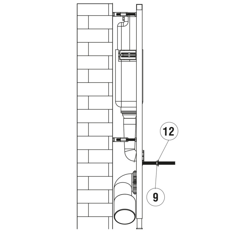Унитаз с инсталляцией WeltWasser и кнопкой смыва (MARBERG 410 + BAARBACH 004 GL-WT + MAR 410 SE-CR)