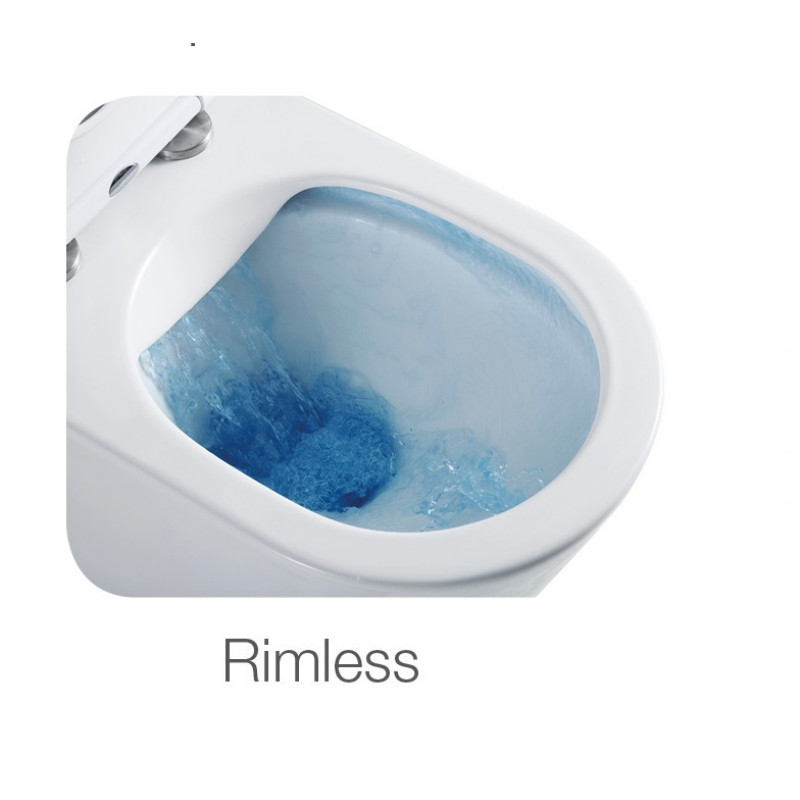 Унитаз с инсталляцией WeltWasser и кнопкой смыва (AMBERG 350 + ODENBACH 004 GL-WT + AMBERG RD-CR)