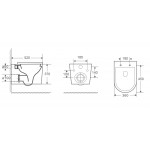 Унитаз подвесной безободковый WW NESENBACH 004 GL-WT