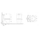 Унитаз-моноблок  безободковый WW WELZBACH 001 GL-WT