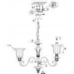 Подвесная люстра Odeon Light Ridera 2784/6