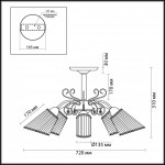 Потолочная люстра Odeon Light Fornelo 2928/5C