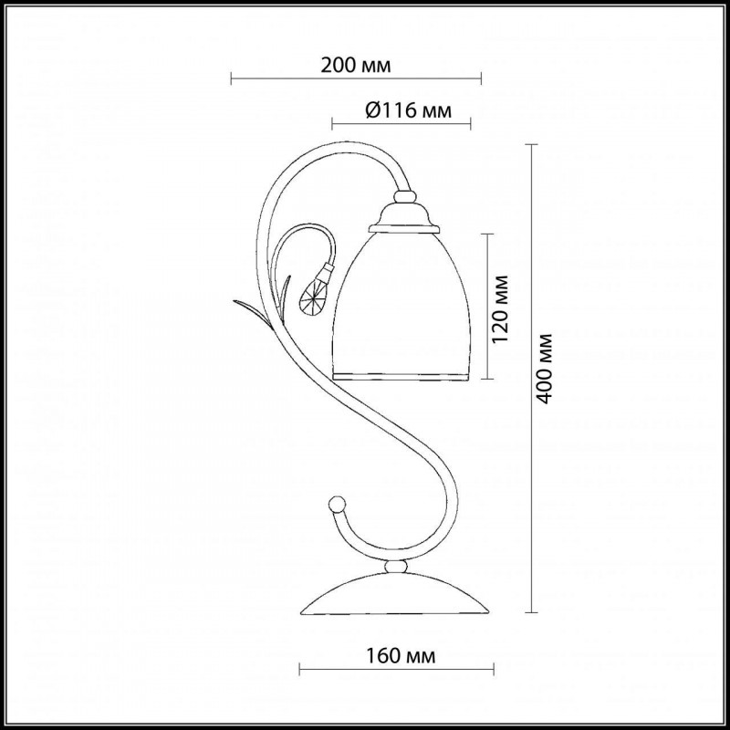 Настольная лампа Odeon Light Mida 2242/1T