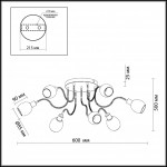 Потолочная люстра Odeon Light Diana 2208/7C