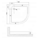 Душ. поддон NG-100-100Q (100х100х13) квадрат