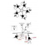 Потолочная люстра Odeon Light Fera 2895/5C