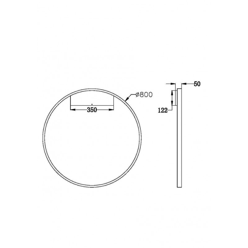 Потолочный светодиодный светильник круг, кольцо минимализм Maytoni Rim MOD058CL-L50W3K