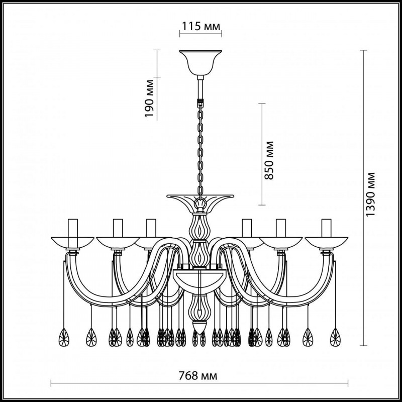 Подвесная люстра Odeon Light Alvada 2910/6