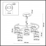 Потолочная люстра Odeon Light Marti 2616/5C