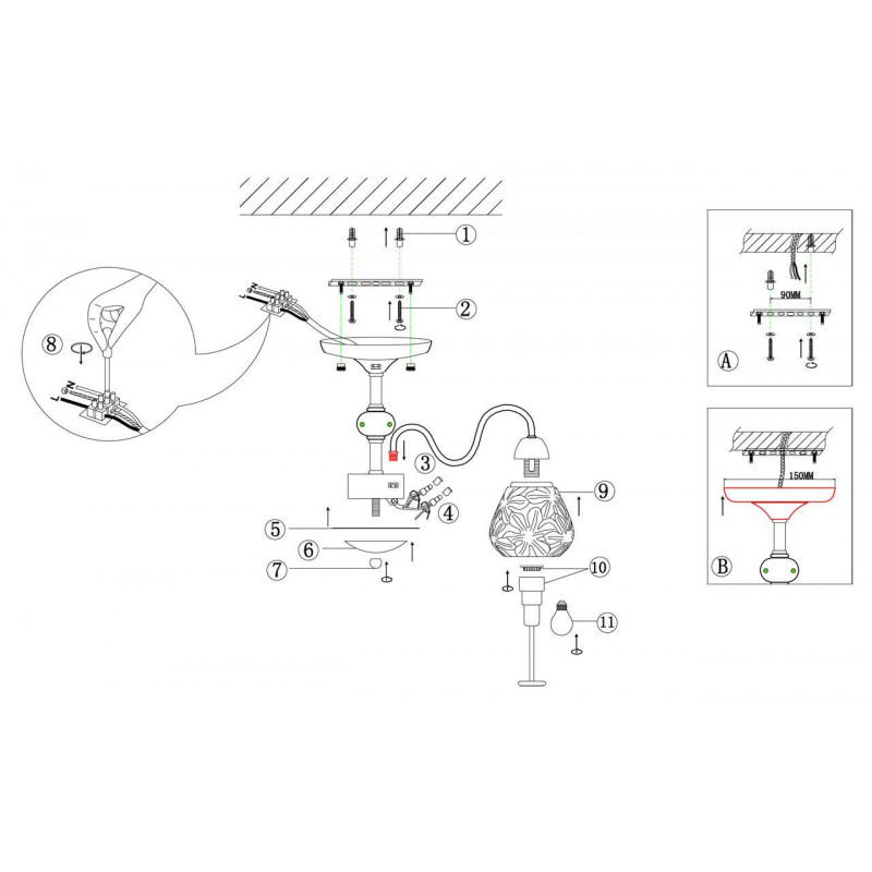 Потолочная люстра Odeon Light Mirta 2659/6C