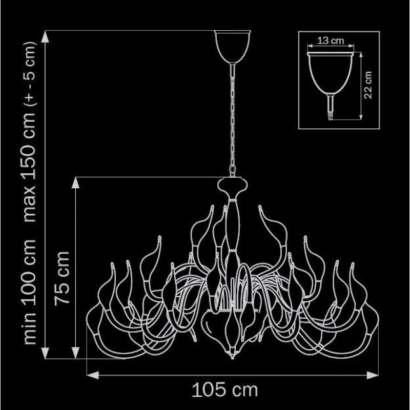 Подвесная люстра Lightstar Cigno Collo Wt 751246