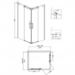 Душ.ограждение GR-1120L Cosmo 120*90*190 прямоугольник, двери раздвижные 2 места