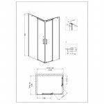 Душ.ограждение GR-3110L Galaxy 110*80*190 прямоугольник, двери раздвижные 2 места