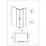 Душ.ограждение GR-3120L Galaxy 120*80*190 прямоугольник, двери раздвижные 2 места