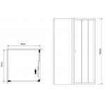 Душ.ограждение GR-D90-P90 Falcon (90*90*190) квадрат, раздвижная дверь из двух частей 2 места