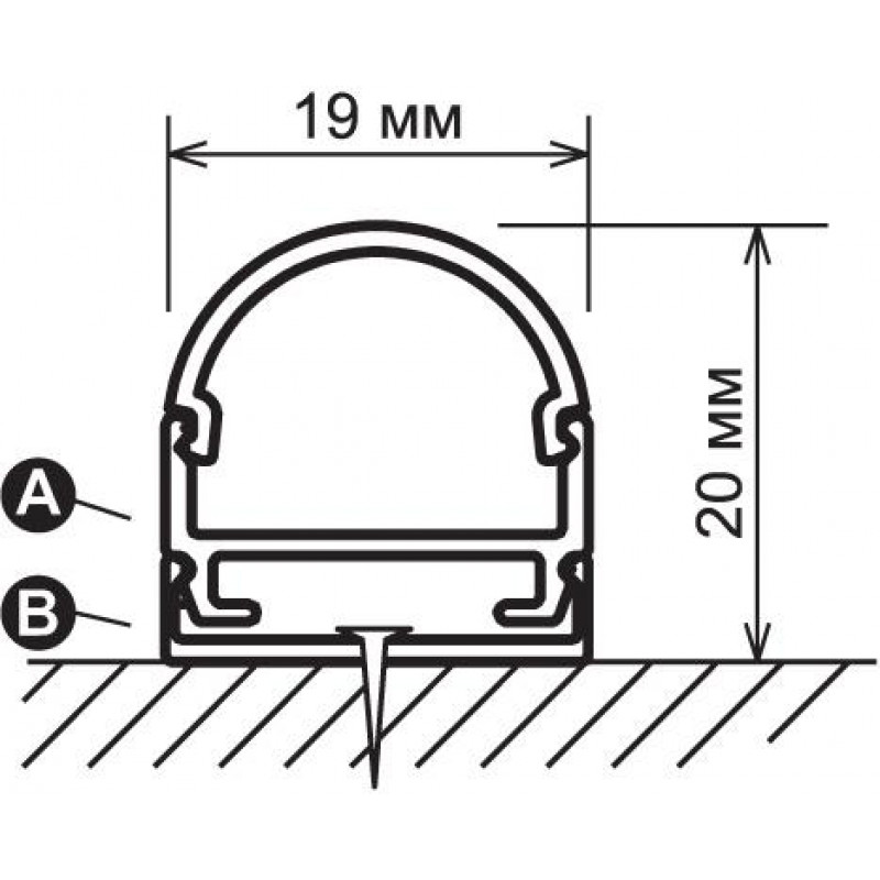 Потолочный алюминиевый профиль Elektrostandard для LED ленты oval LL-2-ALP005 4690389104428