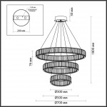 Каскадная люстра кольцами из хрусталя Odeon Light Vekia 5015/88L