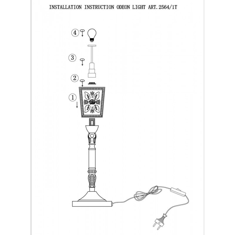 Настольная лампа Odeon Light Vitra 2564/1T