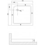 Душ. поддон NG-90-90Q (90*90*13) квадрат, для 6601, 6801, 6603, 6803, 6608, 6808, 6613, 6813