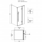 Душ.ограждение GR-6090 Style 90*90*190 квадрат, дверь распашная 2 места