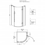 Душ.ограждение GR-5090 Style 90*90*190 полукруг, дверь распашная 1 место