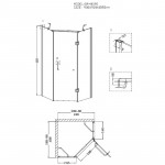 Душ.ограждение GR-8090 Classic 90*90*185 трапеция, дверь распашная 2 места