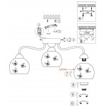 Потолочная люстра Odeon Light Meleta 2764/5C