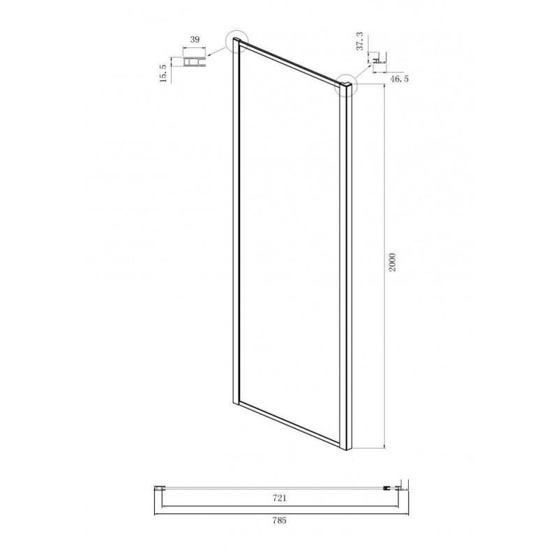 Боковая стенка Ambassador Forsa 80ABB (800x2000), 1 место