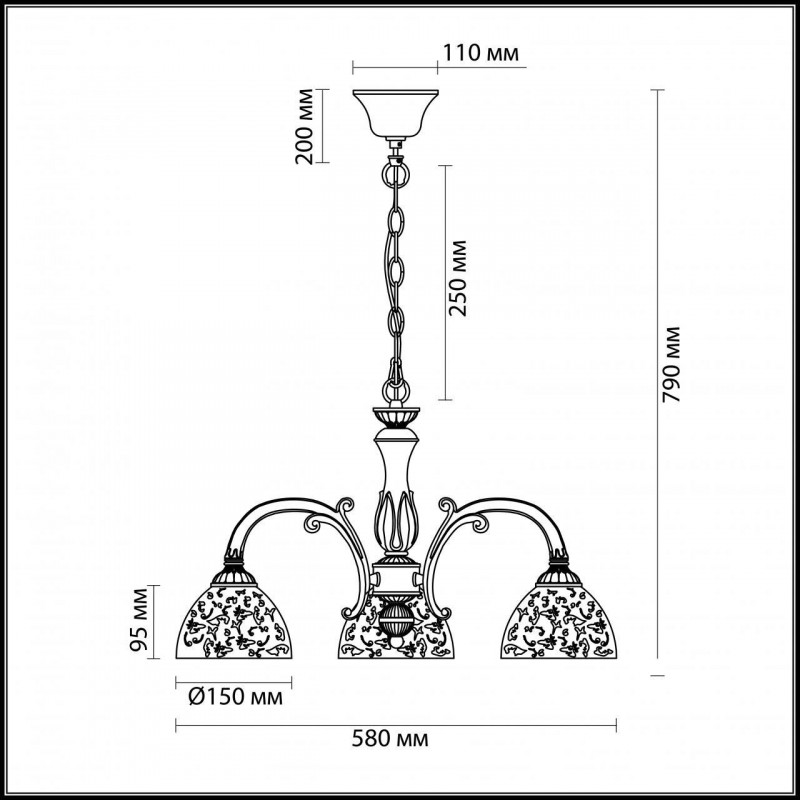 Подвесная люстра Odeon Light Sorema 2866/3