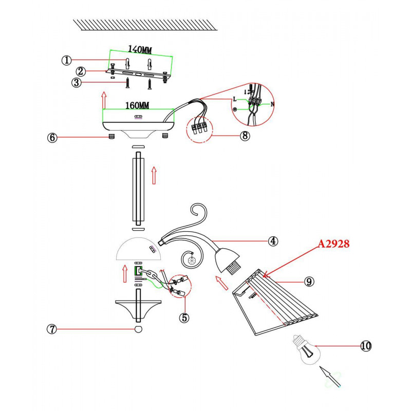 Потолочная люстра Odeon Light Fornelo 2928/5C