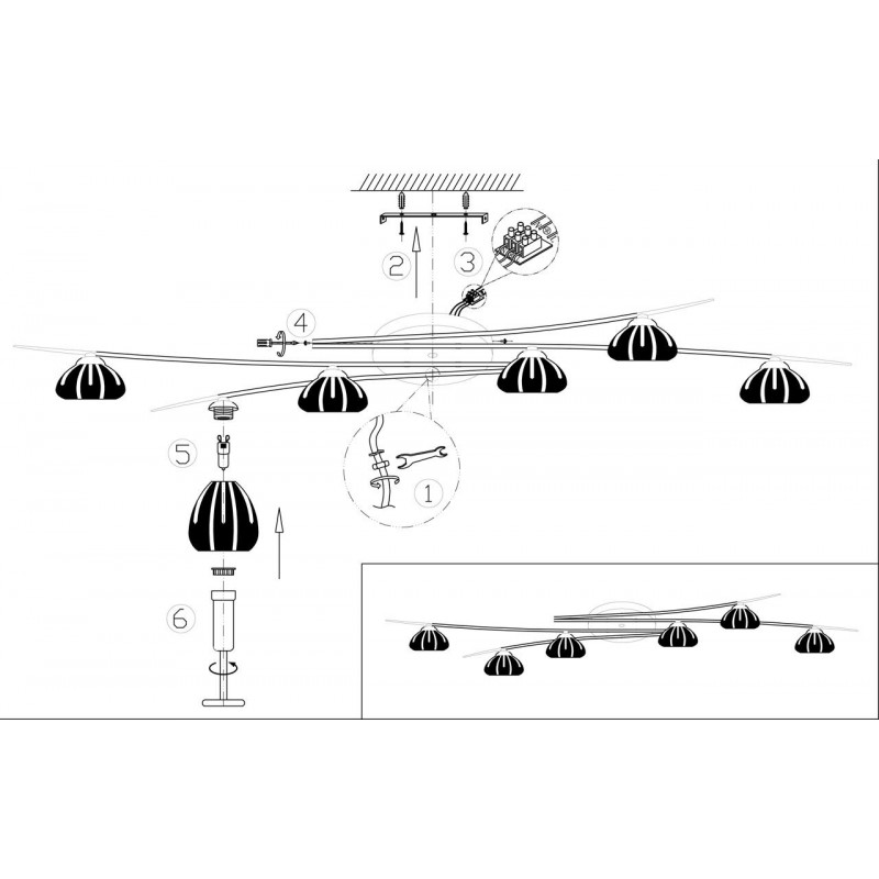 Потолочная люстра Odeon Light Kinston 2465/6C