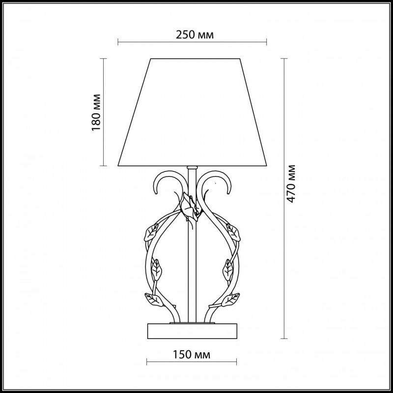 Настольная лампа Odeon Light Padma 2686/1T