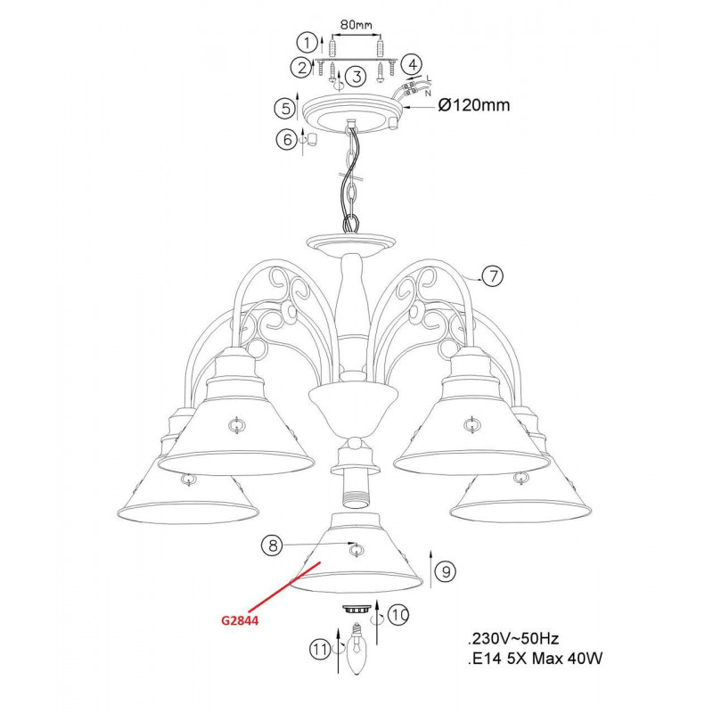 Подвесная люстра Odeon Light Kamun 2844/5