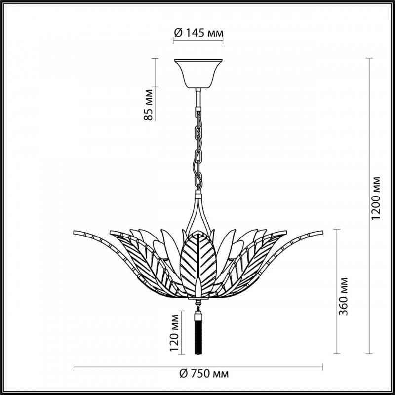 Подвесная люстра Odeon Light Floweri 4838/8