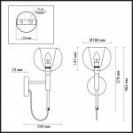 Бра Odeon Light Leva 4698/1W