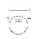 Потолочный светодиодный светильник круг, кольцо минимализм Maytoni Rim MOD058CL-L65B3K