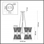 Подвесная люстра Odeon Light Orta 4839/12