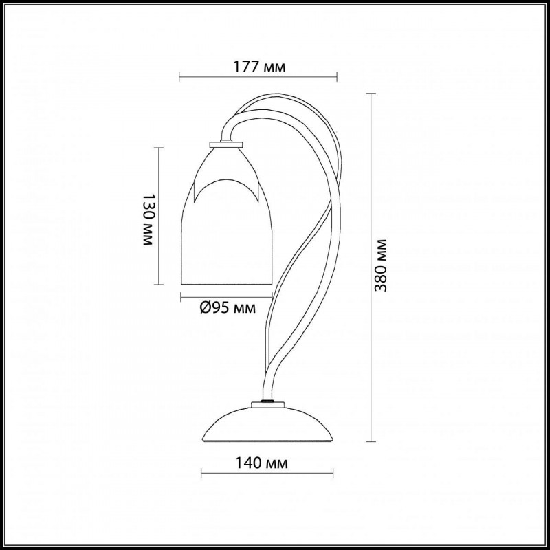 Настольная лампа Odeon Light Risto 2079/1T