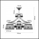 Потолочная люстра Odeon Light Poloma 2918/8C