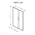 Дверь в нишу FB 120-140 Black