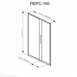 Дверь в нишу FC 160-180 Chrome